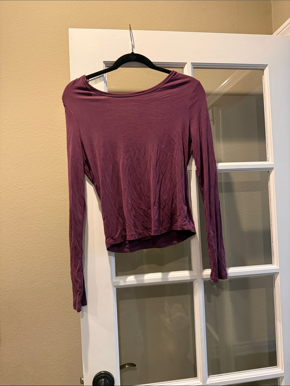 Carly Jean Los Angeles Plum Boatneck Long-Sleeve Top